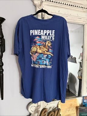 Comfort Colors Pineapple Willy's Blue Short Sleeve Tee